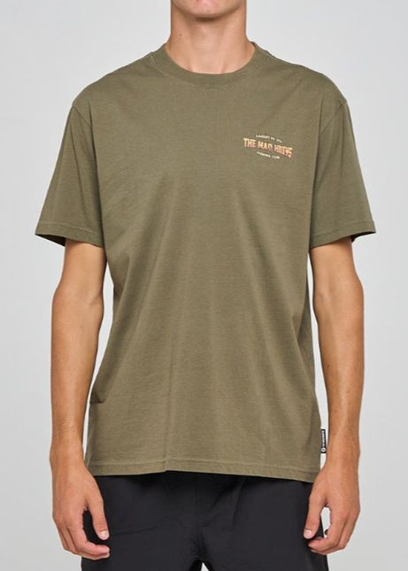 The Mad Hueys - Caught Fk All Skull  Short Sleeve Tee (Olive)