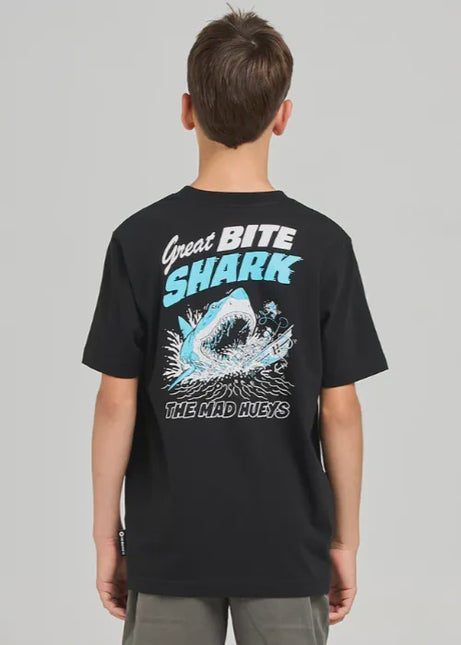 The Mad Hueys - Great Bite Shark Short Sleeve Tee (Boys)