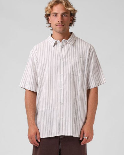 RPM - Pin Stripe Shirt (White/Grey)