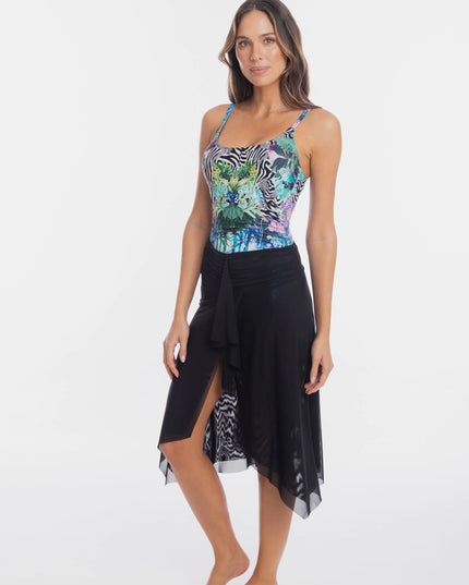 Togs - Black Mesh Frill Skirt