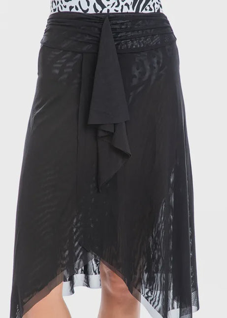 Togs - Black Mesh Frill Skirt