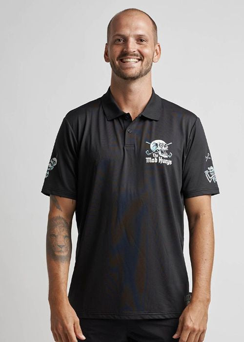 The Mad Hueys - Hittin Fk All Short Sleeve Golf Polo