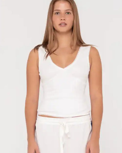 Rusty - Lacey Vee Neck Tank