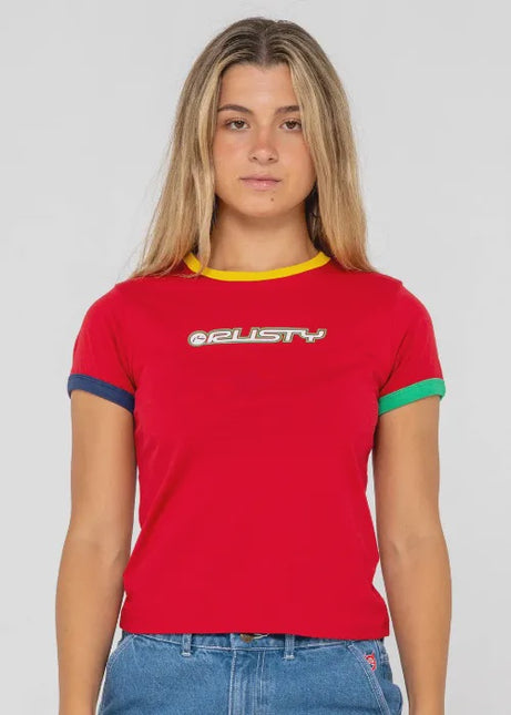 Rusty - 3 Tone Contrast Ringer Baby Tee