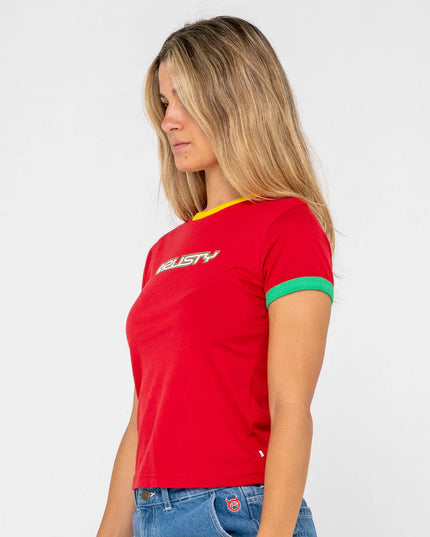 Rusty - 3 Tone Contrast Ringer Baby Tee