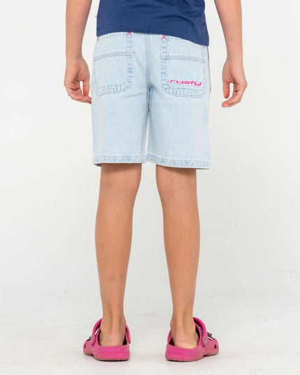 Rusty - Flip Girl Low Rise Wide Leg Denim Jort