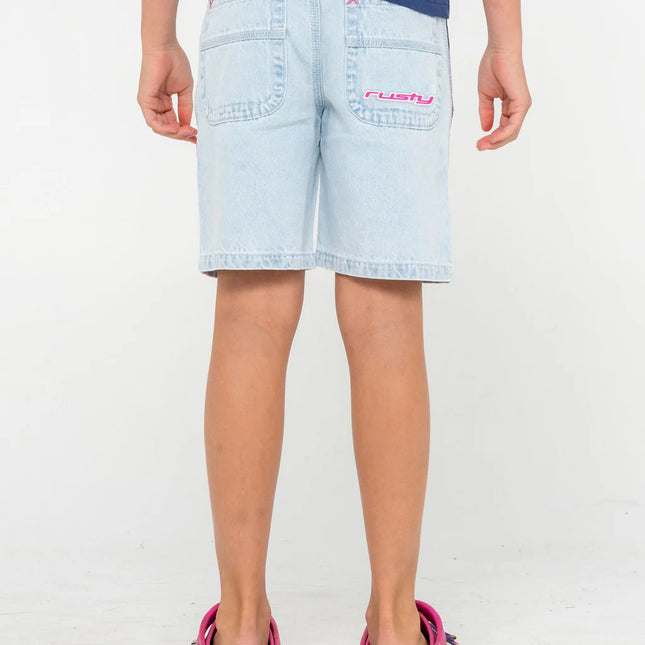Rusty - Flip Girl Low Rise Wide Leg Denim Jort