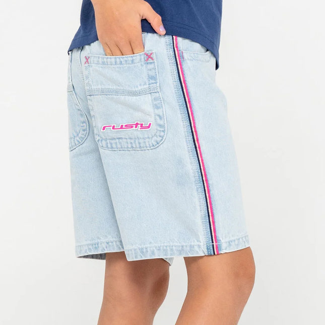 Rusty - Flip Girl Low Rise Wide Leg Denim Jort