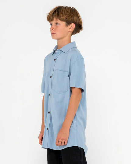 Rusty - Overtone Short Sleeve Shirt Boys (Smoke Blue)