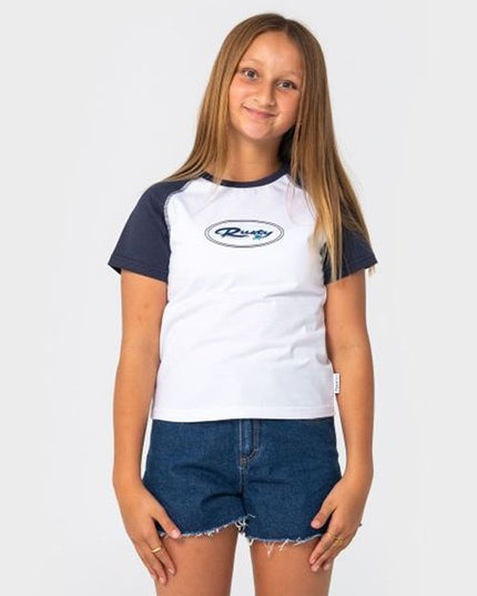 Rusty - Tuff Raglan Girls Baby Tee