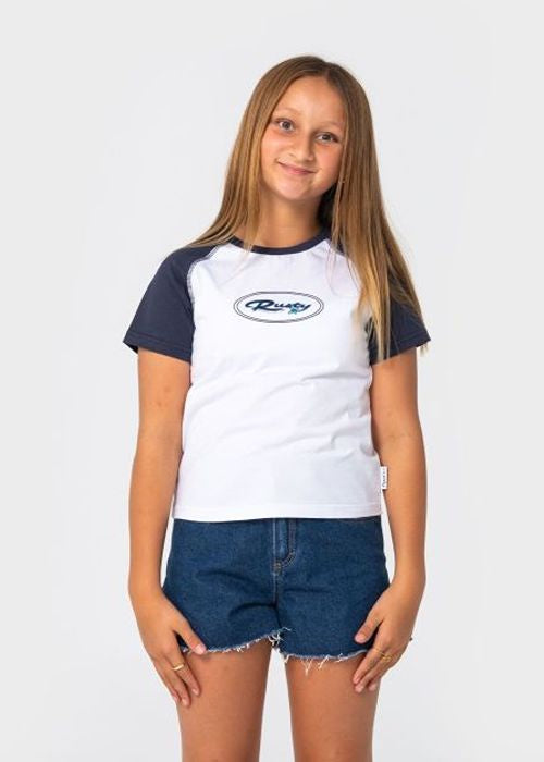 Rusty - Tuff Raglan Girls Baby Tee