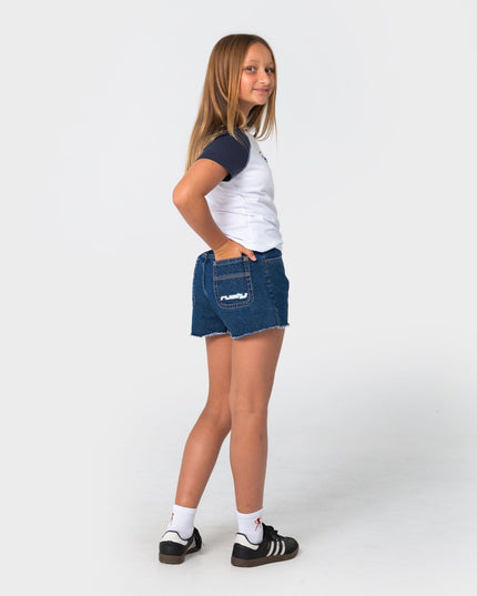 Rusty - Tuff Raglan Girls Baby Tee