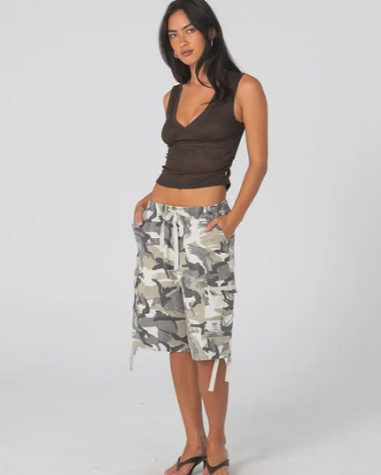 Rusty - River Camo Low Rise Baggy Cargo Short