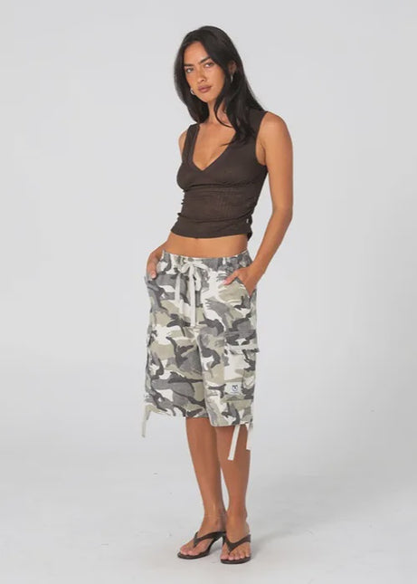 Rusty - River Camo Low Rise Baggy Cargo Short