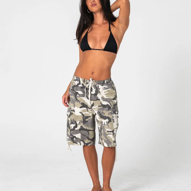 Rusty - River Camo Low Rise Baggy Cargo Short