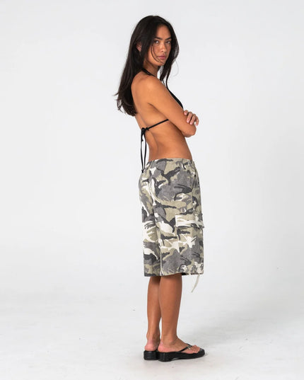Rusty - River Camo Low Rise Baggy Cargo Short