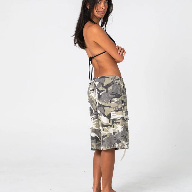 Rusty - River Camo Low Rise Baggy Cargo Short