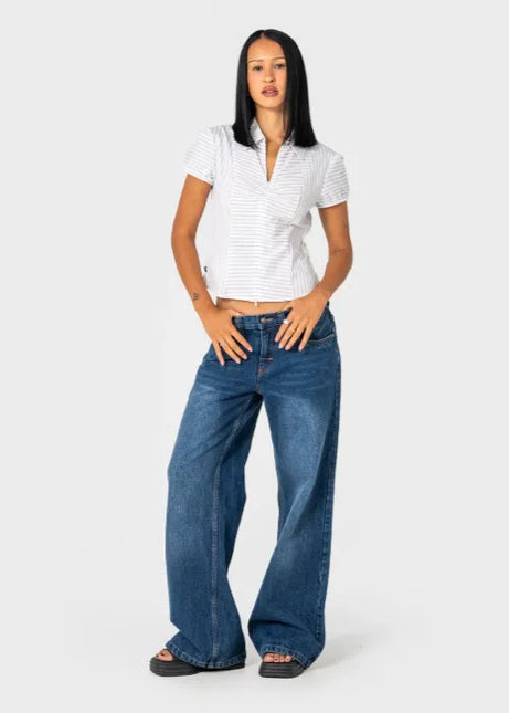 Rusty - Wendy Wide Low Rise Denim Jean