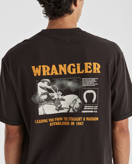 Wrangler - Editorial Slacker Tee (Worn Black)