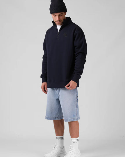 RPM - Track 1/4 Zip Sweater (Navy)