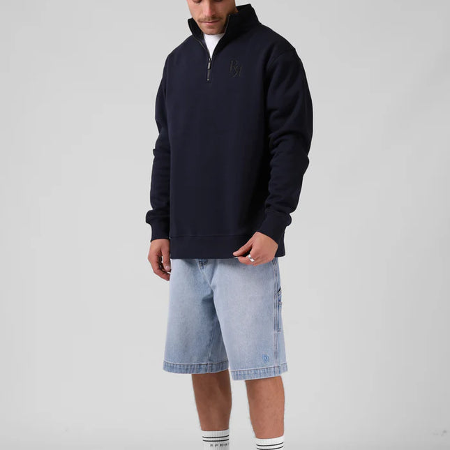 RPM - Track 1/4 Zip Sweater (Navy)