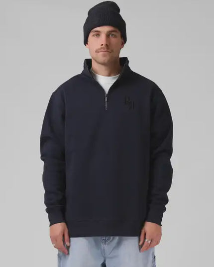 RPM - Track 1/4 Zip Sweater (Navy)
