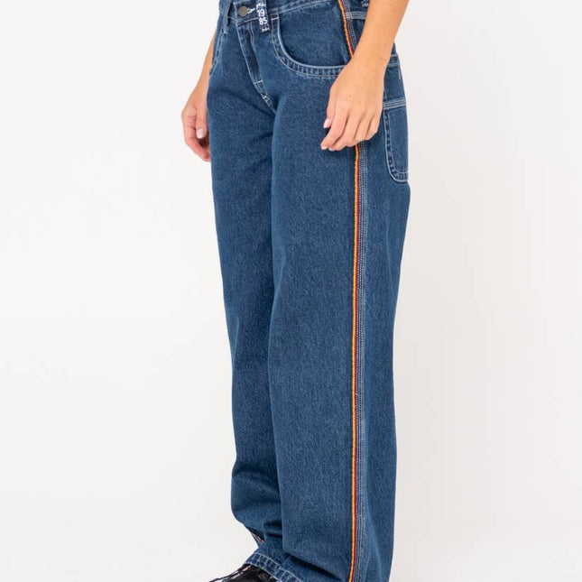 Rusty - Flip Mommy Low Rise Wide Leg Denim Pant (Deep Sea Blue)