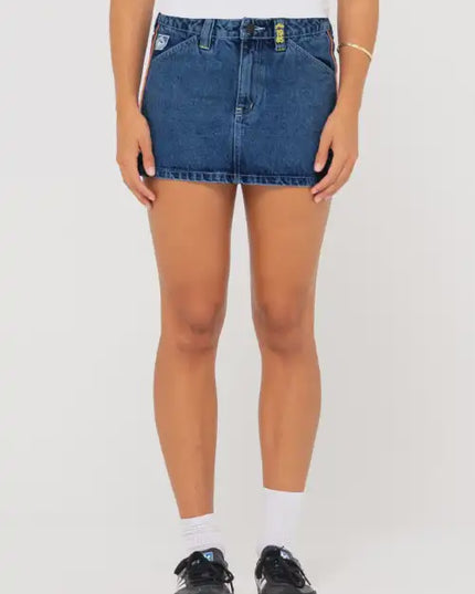 Rusty - Flip Mommy Low Rise Mini Denim Skirt