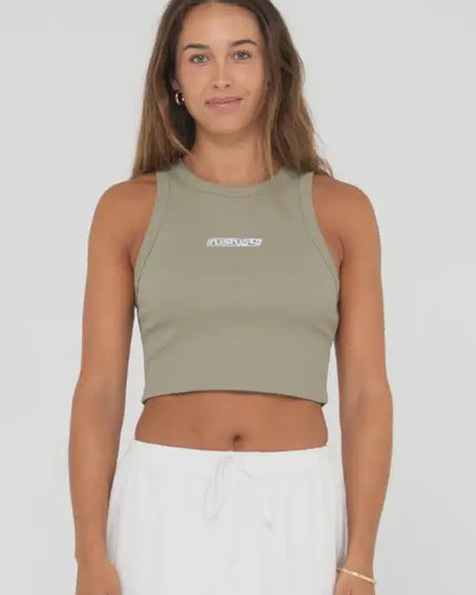 Rusty - Contrast Racer Tank (Faded Pistachio)