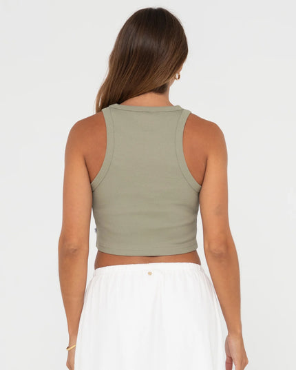 Rusty - Contrast Racer Tank (Faded Pistachio)