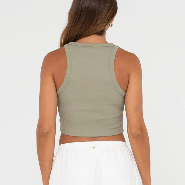 Rusty - Contrast Racer Tank (Faded Pistachio)