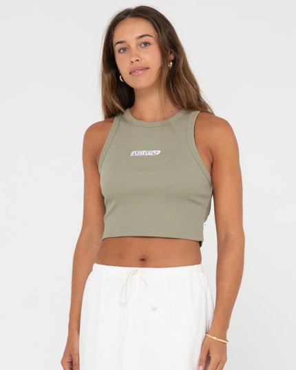 Rusty - Contrast Racer Tank (Faded Pistachio)