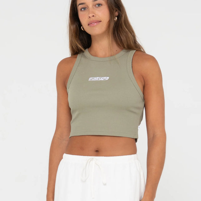 Rusty - Contrast Racer Tank (Faded Pistachio)