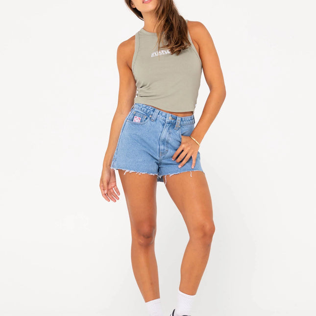 Rusty - Contrast Racer Tank (Faded Pistachio)