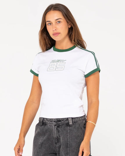 Rusty - 85 Grad Short Sleeve Skimmer Ringer Tee