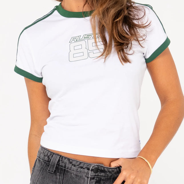 Rusty - 85 Grad Short Sleeve Skimmer Ringer Tee