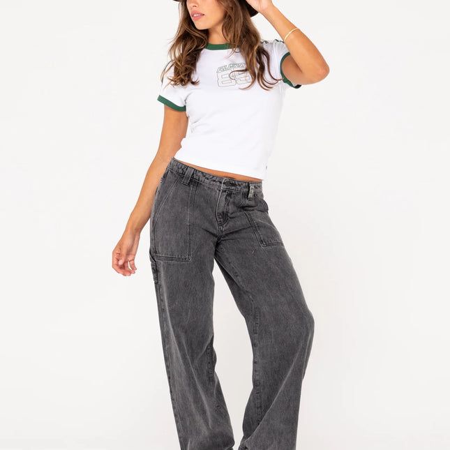 Rusty - 85 Grad Short Sleeve Skimmer Ringer Tee