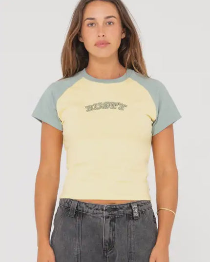 Rusty - Mid Term Raglan Short Sleeve Skimmer Tee