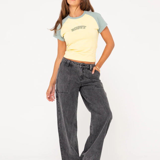 Rusty - Mid Term Raglan Short Sleeve Skimmer Tee