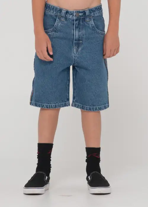 Rusty -  Flip Daddy Jean Short Boys - Middy Blue