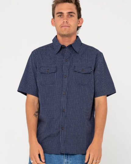 Rusty - Commodore Short Sleeve Shirt (Navy Blue)