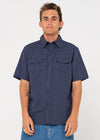 Rusty - Commodore Short Sleeve Shirt (Navy Blue)