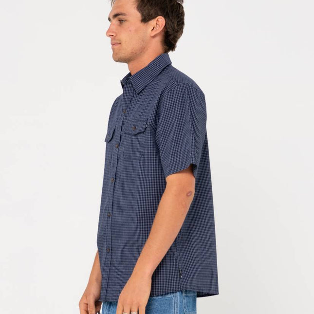Rusty - Commodore Short Sleeve Shirt (Navy Blue)