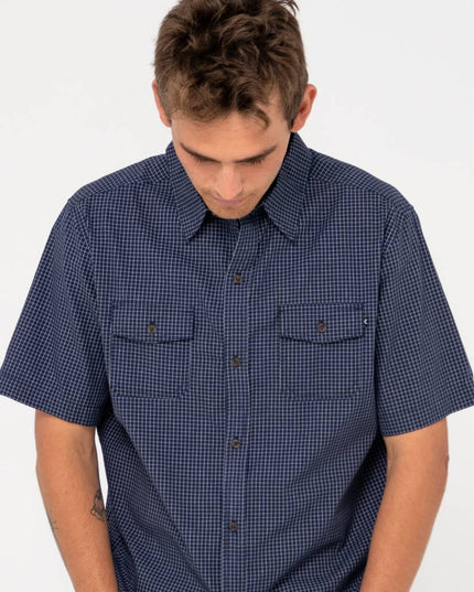 Rusty - Commodore Short Sleeve Shirt (Navy Blue)