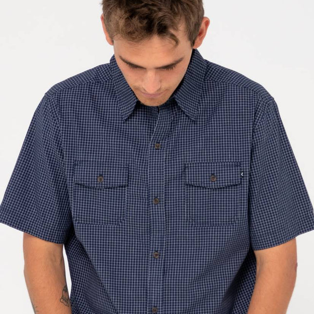 Rusty - Commodore Short Sleeve Shirt (Navy Blue)