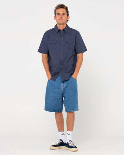 Rusty - Commodore Short Sleeve Shirt (Navy Blue)