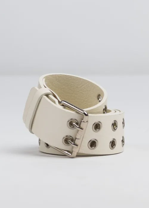 Rusty -  XOXO Eyelet Belt (Off White)