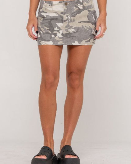 Rusty - Camo-Mile Low Rise Mini Skirt