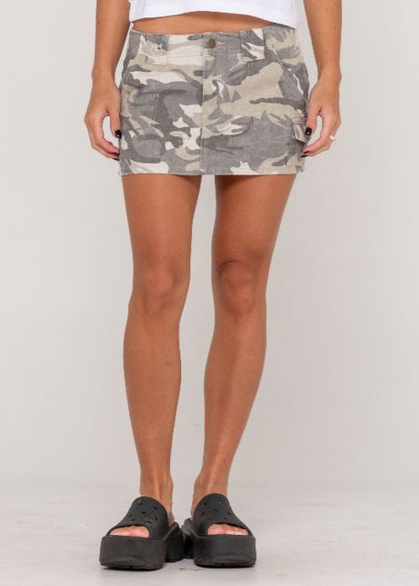 Rusty - Camo-Mile Low Rise Mini Skirt