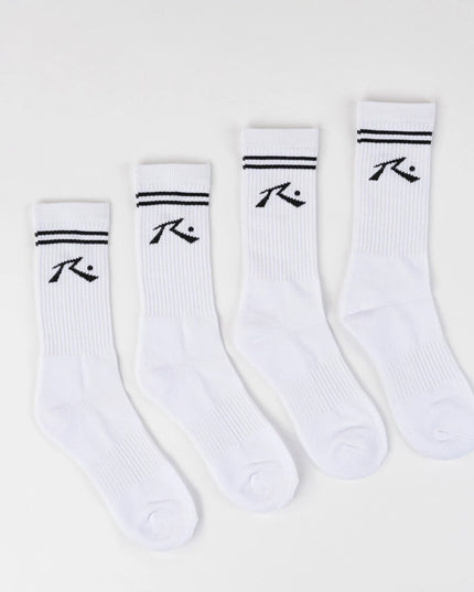 Rusty - Comp Mid Calf 4 Sock Pack (White)